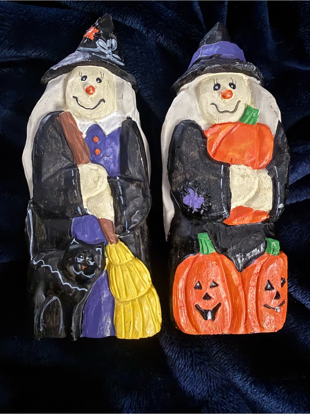 Heritage Black & Purple Witch Figurines Set of 2